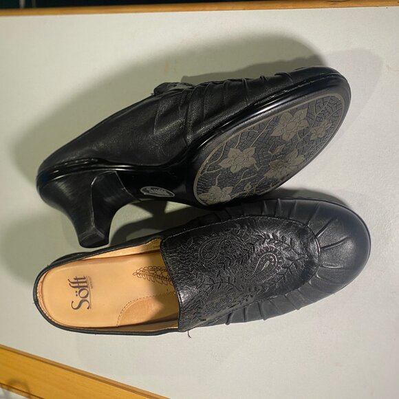 Sofft - Size 9.5M - Women's Camille Black Embroidered Mule - Picture 10 of 11